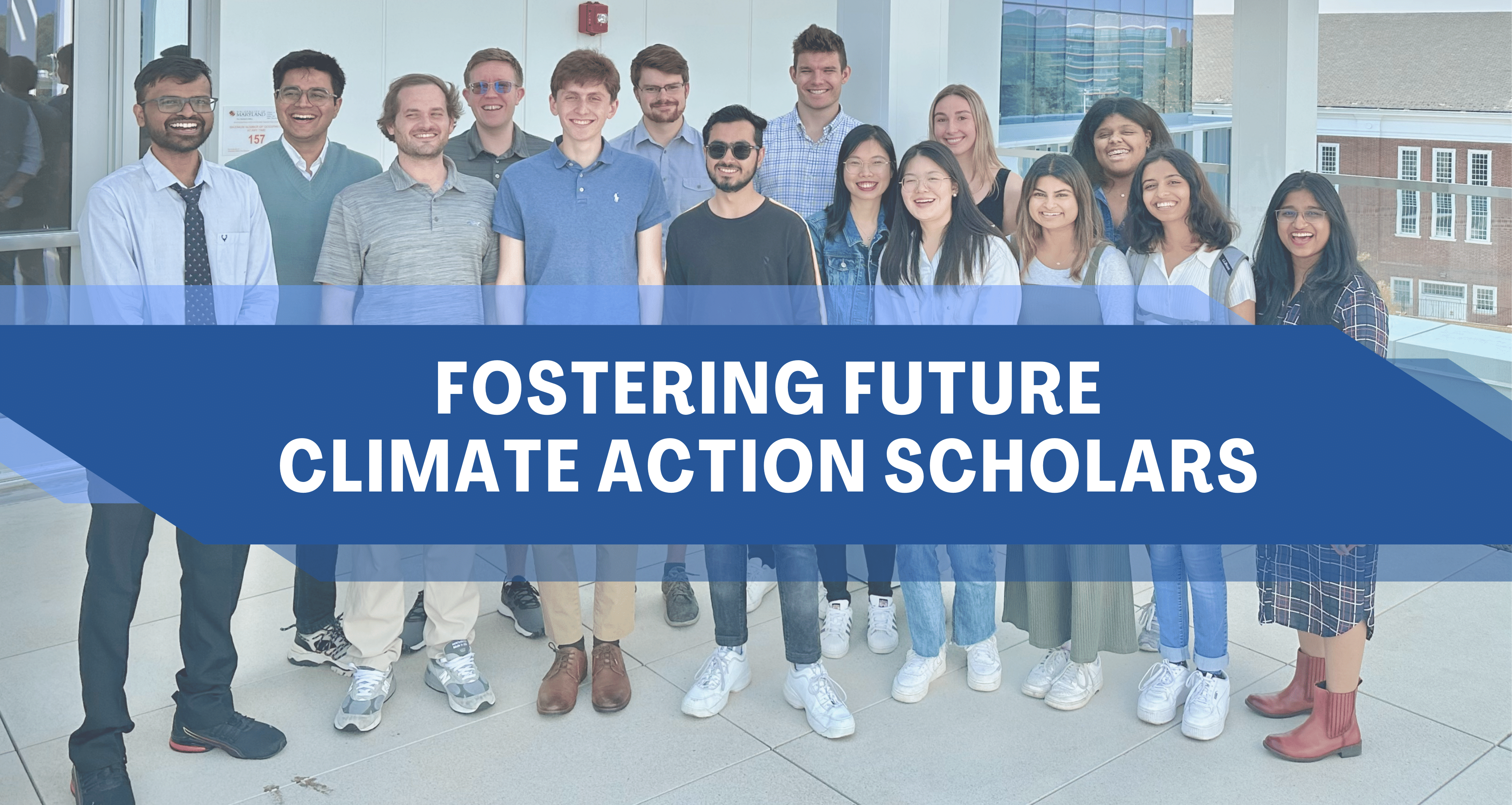 promotional image for the CGS summer program: fostering future climate action scholars