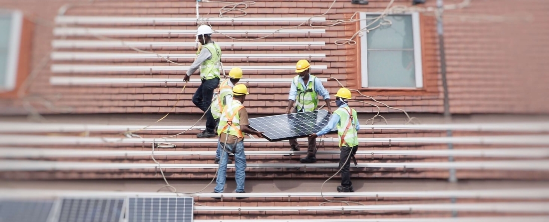solar farm workers- green jobs