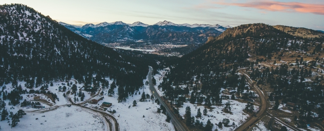 Aerial view of Colorado landscape