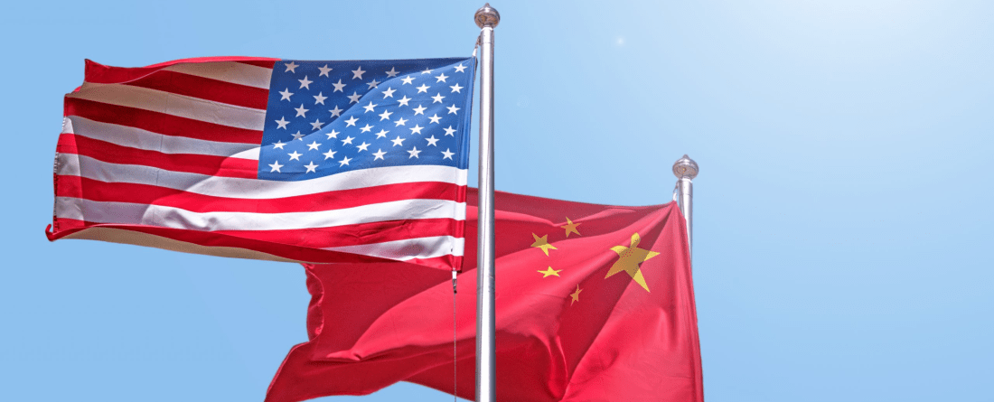 picture of the China and U.S. flags