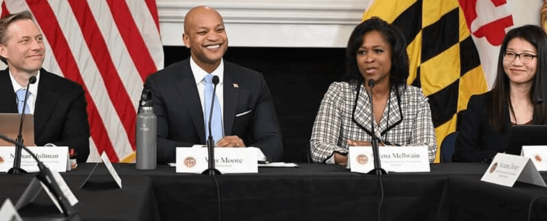 Governor Wes Moore at roundtable discussion