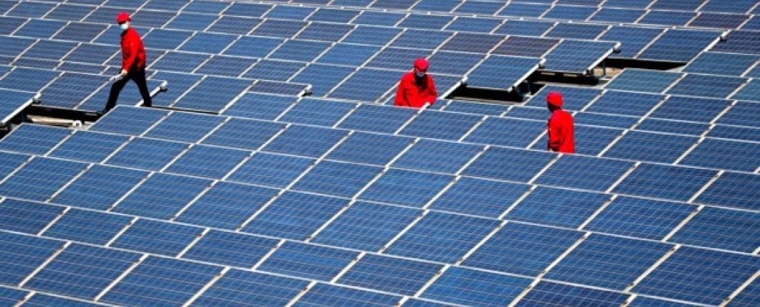 solar panels in Shandong province
